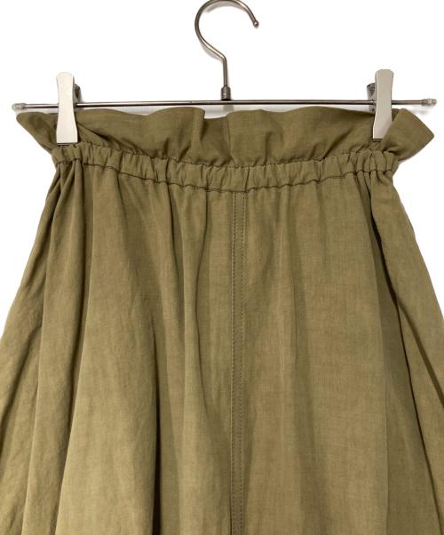 SACRA（サクラ）SACRA (サクラ) CO/LI WASHED TYPEWRITER SKIRT カーキ サイズ:36の古着・服飾アイテム
