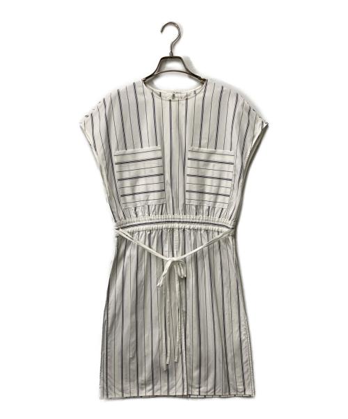 ADORE（アドーア）ADORE (アドーア) ローストリング スリットロングブラウス ホワイト サイズ:38の古着・服飾アイテム