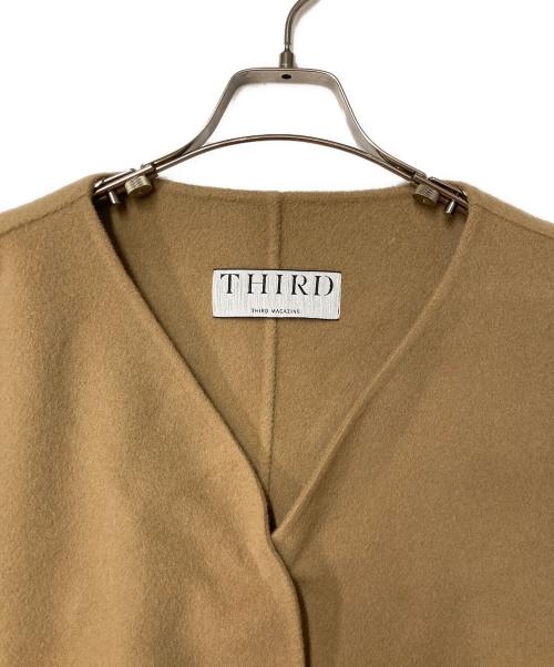 THIRD MAGAZINE（サードマガジン）THIRD MAGAZINE (サードマガジン) クロップドノーカラージャケット キャメル サイズ:9の古着・服飾アイテム