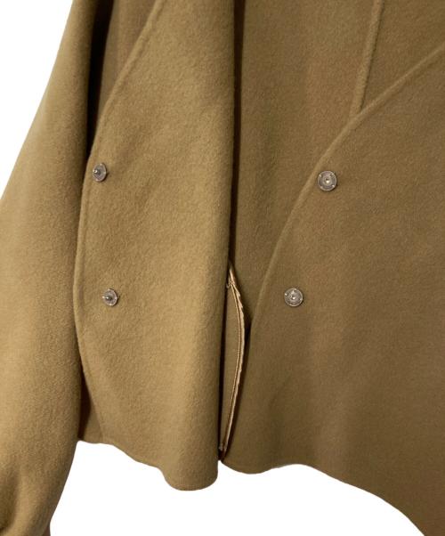 THIRD MAGAZINE（サードマガジン）THIRD MAGAZINE (サードマガジン) クロップドノーカラージャケット キャメル サイズ:9の古着・服飾アイテム