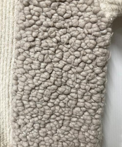 STELLA McCARTNEY（ステラマッカートニー）STELLA McCARTNEY (ステラマッカートニー) パッチワーク ボアカーディガン ベージュ×グレー サイズ:34の古着・服飾アイテム