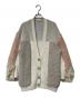 STELLA McCARTNEY（ステラマッカートニー）の古着「パッチワーク ボアカーディガン」｜ベージュ×グレー