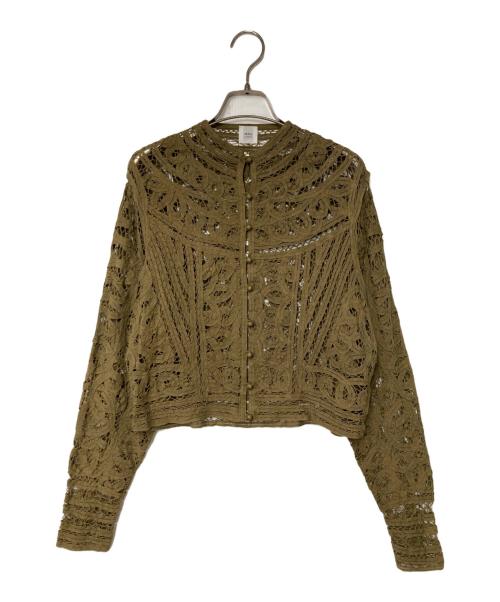 IENA LA BOUCLE（イエナ ラ ブークル）IENA LA BOUCLE (イエナ ラ ブークル) バテンレースブラウス オリーブ サイズ:-の古着・服飾アイテム