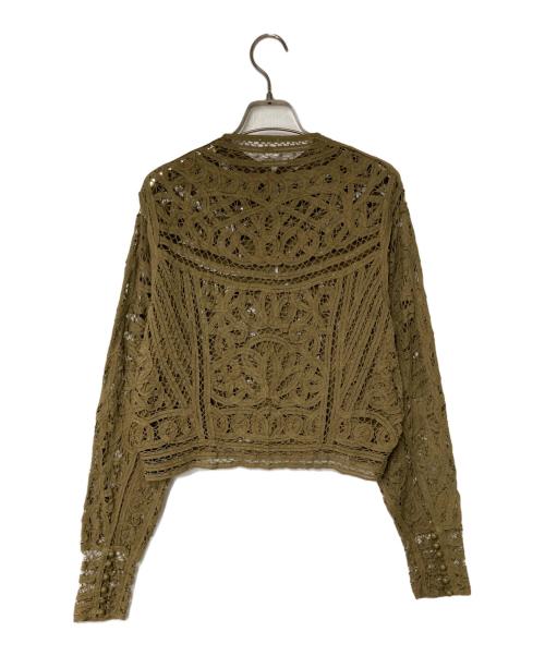 IENA LA BOUCLE（イエナ ラ ブークル）IENA LA BOUCLE (イエナ ラ ブークル) バテンレースブラウス オリーブ サイズ:-の古着・服飾アイテム