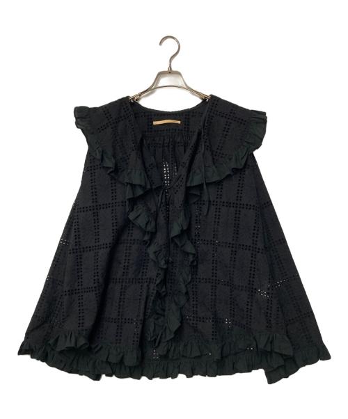 violette room（バイオレットルーム）violette room (バイオレットルーム) レースブラウス ブラック サイズ:Fの古着・服飾アイテム