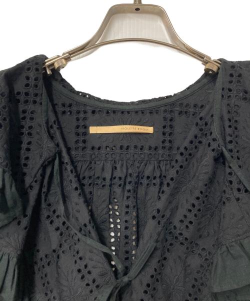 violette room（バイオレットルーム）violette room (バイオレットルーム) レースブラウス ブラック サイズ:Fの古着・服飾アイテム