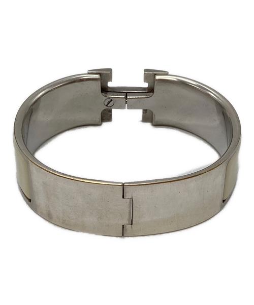 HERMES（エルメス）HERMES (エルメス) クリック クラックH バングル シルバー×ホワイト (アイボリー)の古着・服飾アイテム