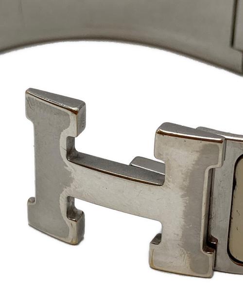 HERMES（エルメス）HERMES (エルメス) クリック クラックH バングル シルバー×ホワイト (アイボリー)の古着・服飾アイテム