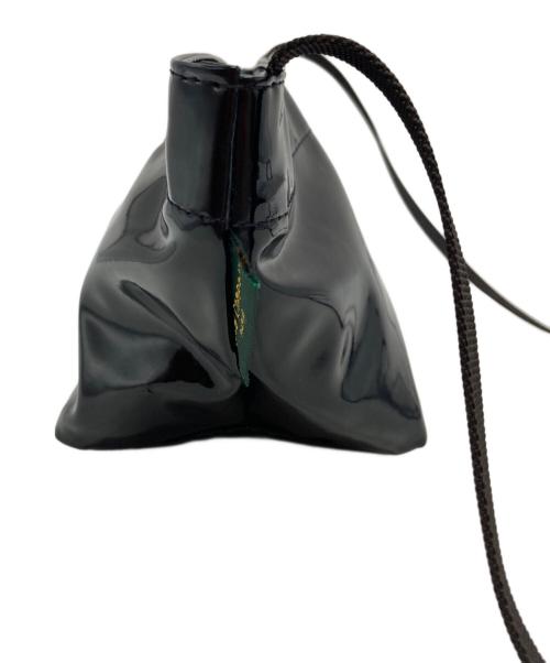 Herve Chapelier（エルベシャプリエ）Herve Chapelier (エルベシャプリエ) エナメル舟形ショルダーバッグ ブラックの古着・服飾アイテム