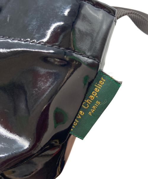 Herve Chapelier（エルベシャプリエ）Herve Chapelier (エルベシャプリエ) エナメル舟形ショルダーバッグ ブラックの古着・服飾アイテム