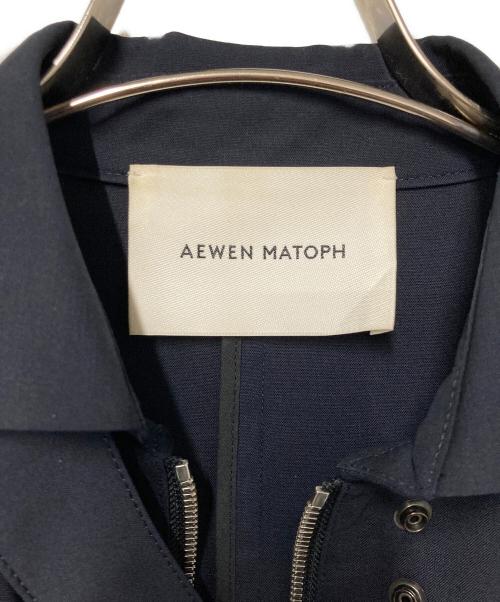 AEWEN MATOPH（イウエン マトフ）AEWEN MATOPH (イウエン マトフ) ドローストリング コート ネイビー サイズ:36の古着・服飾アイテム