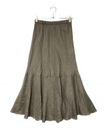 1er Arrondissement（プルミエ アロンディスモン）の古着「ロングリネンスカート」｜カーキ