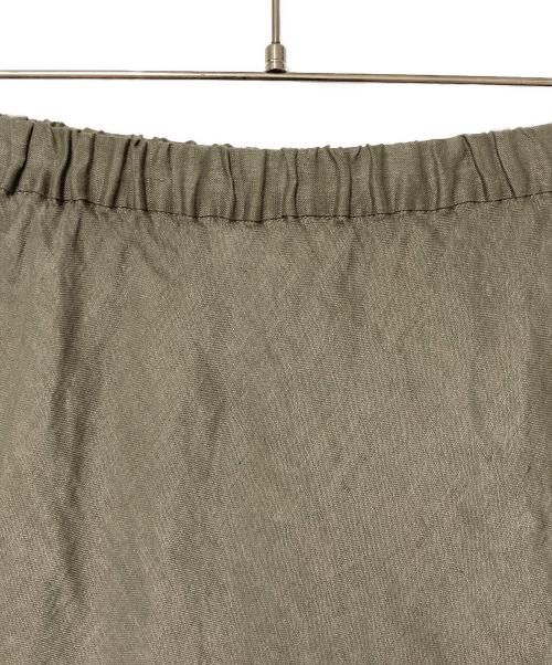 1er Arrondissement（プルミエ アロンディスモン）1er Arrondissement (プルミエ アロンディスモン) ロングリネンスカート カーキ サイズ:36の古着・服飾アイテム