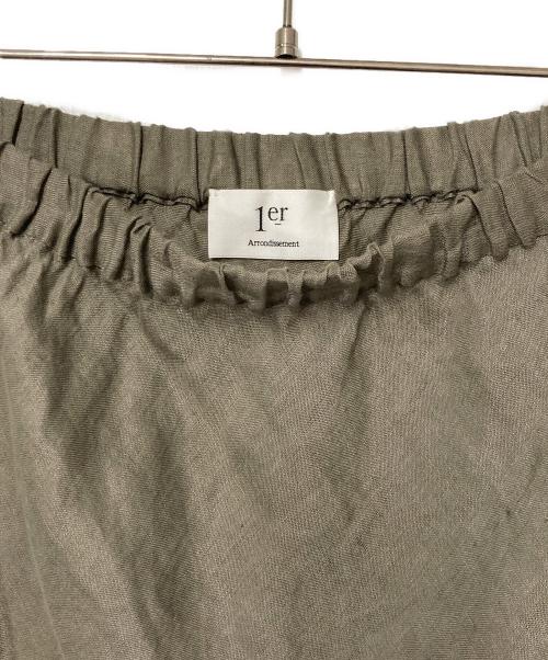 1er Arrondissement（プルミエ アロンディスモン）1er Arrondissement (プルミエ アロンディスモン) ロングリネンスカート カーキ サイズ:36の古着・服飾アイテム