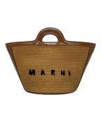 MARNIマルニ）の古着「かごバッグ TROPICALIA BAG SMALL」｜ブラウン