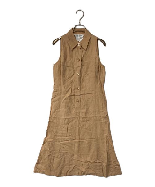 MaxMara（マックスマーラ）MaxMara (マックスマーラ) ノースリーブワンピース ベージュ サイズ:36の古着・服飾アイテム