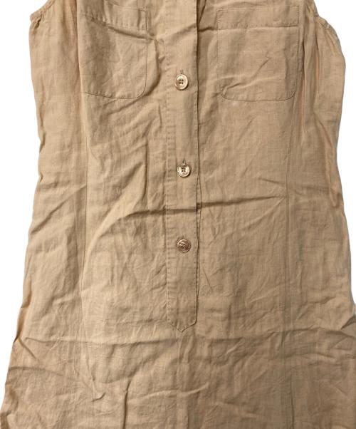 MaxMara（マックスマーラ）MaxMara (マックスマーラ) ノースリーブワンピース ベージュ サイズ:36の古着・服飾アイテム
