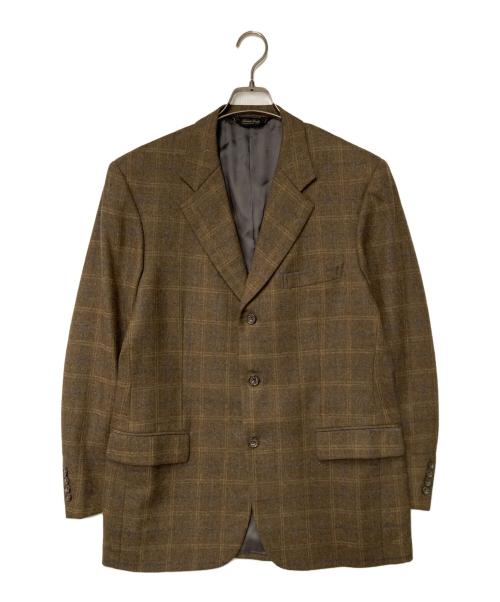 BROOKS BROTHERS（ブルックスブラザーズ）BROOKS BROTHERS (ブルックスブラザーズ) カシミヤ混3Bチェックテーラードジャケット ブラウン サイズ:40の古着・服飾アイテム