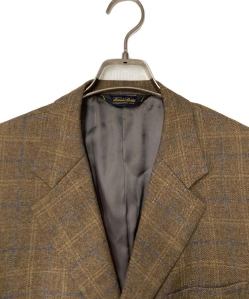 BROOKS BROTHERS（ブルックスブラザーズ）BROOKS BROTHERS (ブルックスブラザーズ) カシミヤ混3Bチェックテーラードジャケット ブラウン サイズ:40の古着・服飾アイテム