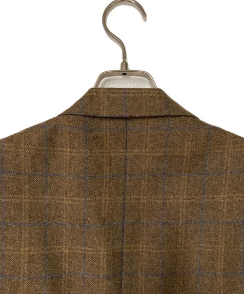 BROOKS BROTHERS（ブルックスブラザーズ）BROOKS BROTHERS (ブルックスブラザーズ) カシミヤ混3Bチェックテーラードジャケット ブラウン サイズ:40の古着・服飾アイテム