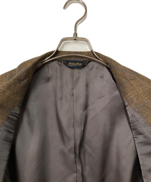 BROOKS BROTHERS（ブルックスブラザーズ）BROOKS BROTHERS (ブルックスブラザーズ) カシミヤ混3Bチェックテーラードジャケット ブラウン サイズ:40の古着・服飾アイテム