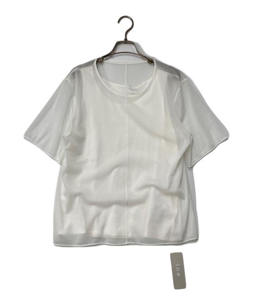 icB（アイシービー）icB (アイシービー) 【洗える】シアージャージ カットソー ホワイト サイズ:S(9) 未使用品の古着・服飾アイテム