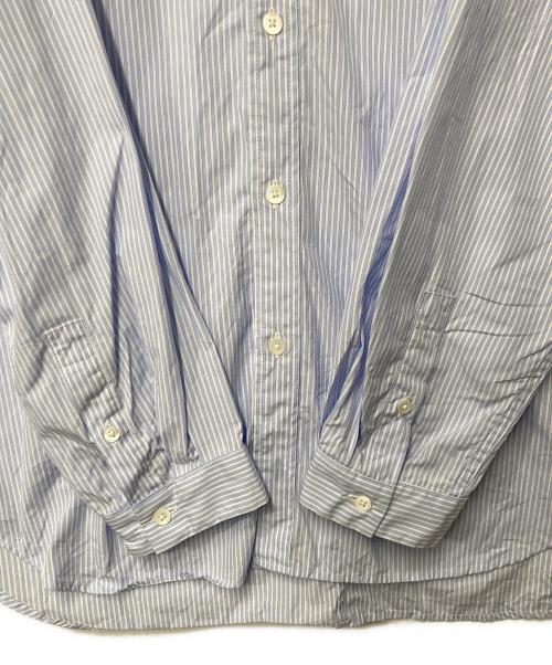 ATON（エイトン）ATON (エイトン) GIZA BROAD WASHED SHIRT ブルー×ホワイト サイズ:4の古着・服飾アイテム