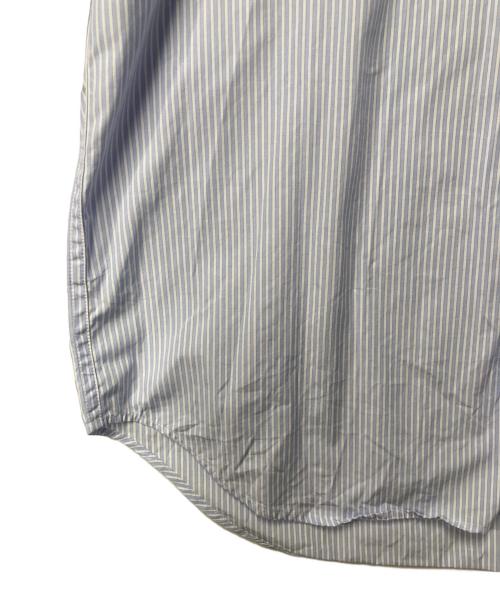 ATON（エイトン）ATON (エイトン) GIZA BROAD WASHED SHIRT ブルー×ホワイト サイズ:4の古着・服飾アイテム