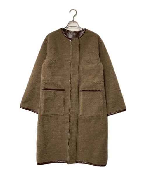 PUBLIC TOKYO（パブリックトウキョウ）PUBLIC TOKYO (パブリックトウキョウ) リバーシブルエナメルボアコート ブラウン サイズ:FREEの古着・服飾アイテム