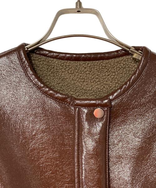 PUBLIC TOKYO（パブリックトウキョウ）PUBLIC TOKYO (パブリックトウキョウ) リバーシブルエナメルボアコート ブラウン サイズ:FREEの古着・服飾アイテム