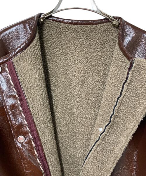 PUBLIC TOKYO（パブリックトウキョウ）PUBLIC TOKYO (パブリックトウキョウ) リバーシブルエナメルボアコート ブラウン サイズ:FREEの古着・服飾アイテム