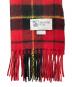 JOHNSTONS OF ELGIN (ジョンストンズオブエルガン) カシミヤチェックマフラー レッド×ブラック：9000円