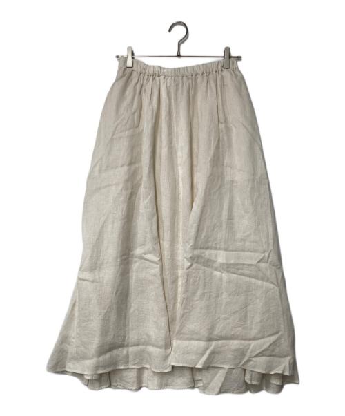 ATON（エイトン）ATON (エイトン) リネンロングスカート アイボリー サイズ:1の古着・服飾アイテム