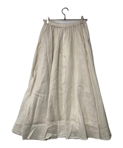 ATON（エイトン）ATON (エイトン) リネンロングスカート アイボリー サイズ:1の古着・服飾アイテム