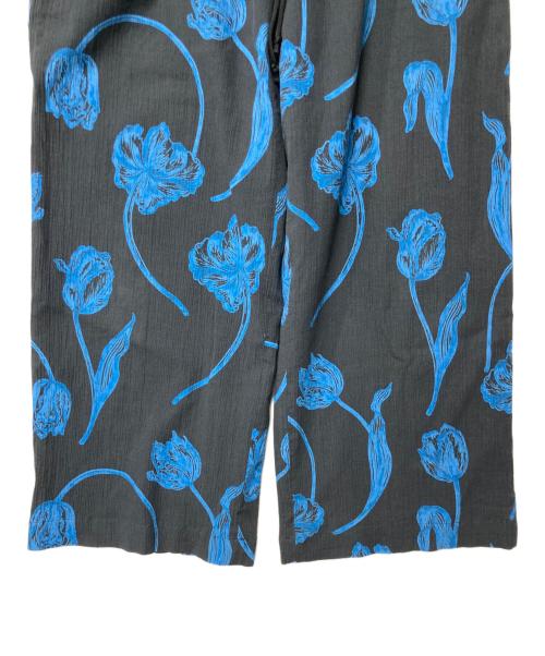 SAYAKA DAVIS（サヤカ デイヴィス）SAYAKA DAVIS (サヤカ デイヴィス) Printed Pull-On Pants  ブラック×ブルー サイズ:Sの古着・服飾アイテム