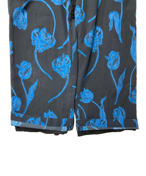 SAYAKA DAVIS（サヤカ デイヴィス）SAYAKA DAVIS (サヤカ デイヴィス) Printed Pull-On Pants  ブラック×ブルー サイズ:Sの古着・服飾アイテム