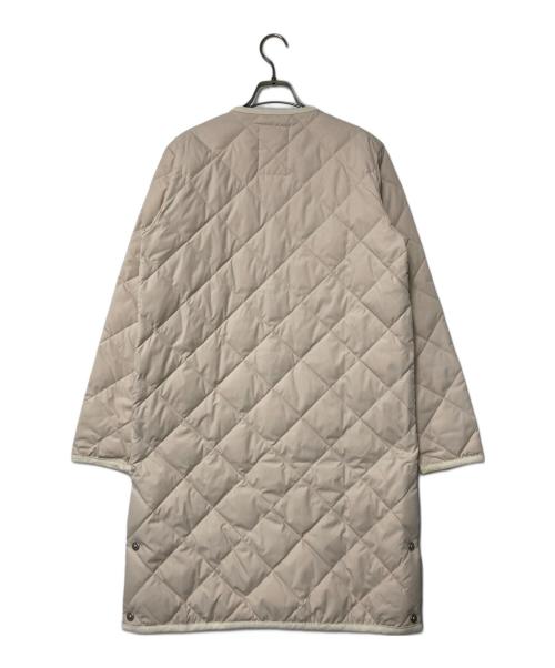 TAION（タイオン）TAION (タイオン) CITY LINE キルティングノーカラーダウンコート ベージュ サイズ:FREEの古着・服飾アイテム