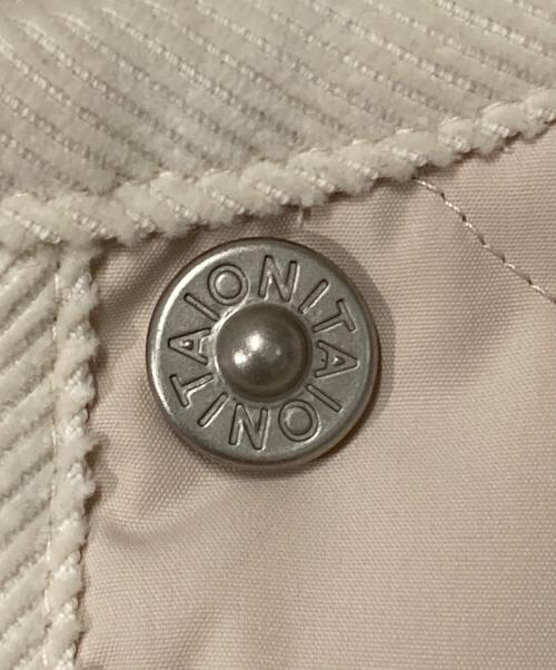 TAION（タイオン）TAION (タイオン) CITY LINE キルティングノーカラーダウンコート ベージュ サイズ:FREEの古着・服飾アイテム