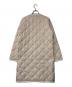 TAION (タイオン) CITY LINE キルティングノーカラーダウンコート ベージュ サイズ:FREE：8000円