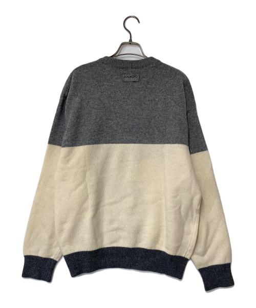 ICEBERG HISTORY（アイスバーグヒストリ）ICEBERG HISTORY (アイスバーグヒストリ) Disney (ディズニー) クルーネックニット グレー×ベージュ サイズ:FREEの古着・服飾アイテム