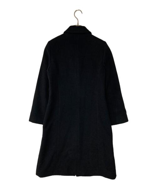 BURBERRY BLUE LABEL（バーバリーロンドンブルーレーベル）BURBERRY BLUE LABEL (バーバリーロンドンブルーレーベル) アンゴラ混ステンカラーコート ブラック サイズ:40の古着・服飾アイテム