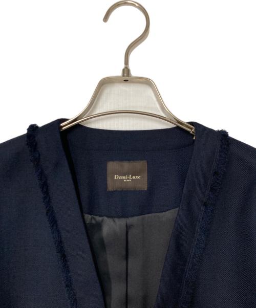 Demi-Luxe Beams（デミルクス ビームス）Demi-Luxe BEAMS (デミルクス ビームス) スラブツイード ワンピースセットアップ ネイビー サイズ:38の古着・服飾アイテム