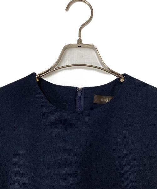 Demi-Luxe Beams（デミルクス ビームス）Demi-Luxe BEAMS (デミルクス ビームス) スラブツイード ワンピースセットアップ ネイビー サイズ:38の古着・服飾アイテム