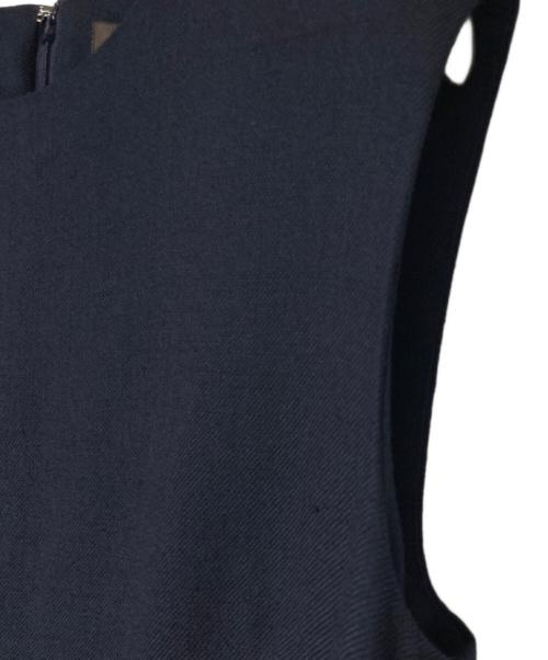 Demi-Luxe Beams（デミルクス ビームス）Demi-Luxe BEAMS (デミルクス ビームス) スラブツイード ワンピースセットアップ ネイビー サイズ:38の古着・服飾アイテム