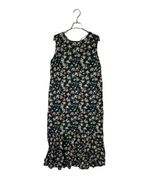 Ample（アンプル）Ample (アンプル) ノースリーブ花柄ワンピース ブラック サイズ:9の古着・服飾アイテム