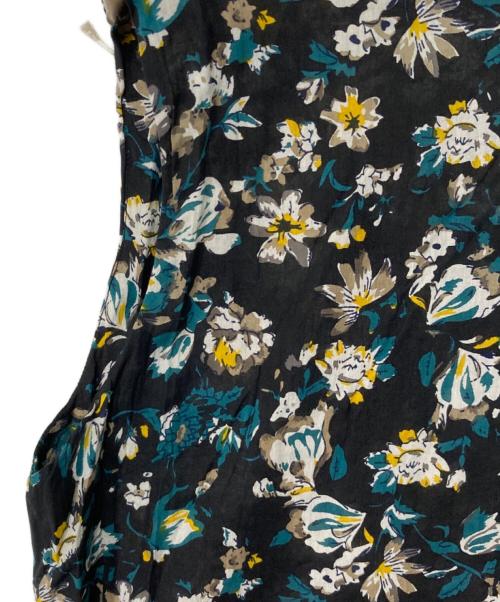 Ample（アンプル）Ample (アンプル) ノースリーブ花柄ワンピース ブラック サイズ:9の古着・服飾アイテム