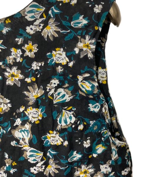 Ample（アンプル）Ample (アンプル) ノースリーブ花柄ワンピース ブラック サイズ:9の古着・服飾アイテム