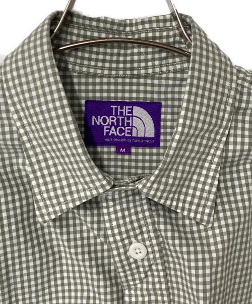 THE NORTHFACE PURPLELABEL（ザ・ノースフェイス パープルレーベル）THE NORTHFACE PURPLELABEL (ザ・ノースフェイス パープルレーベル) Regular Collar Gingham Field Shirt ベージュ×ホワイト サイズ:Ｍの古着・服飾アイテム