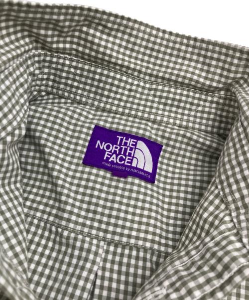 THE NORTHFACE PURPLELABEL（ザ・ノースフェイス パープルレーベル）THE NORTHFACE PURPLELABEL (ザ・ノースフェイス パープルレーベル) Regular Collar Gingham Field Shirt ベージュ×ホワイト サイズ:Ｍの古着・服飾アイテム