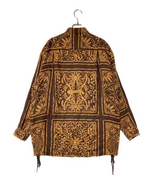 WHITE MOUNTAINEERING（ホワイトマウンテ二アニング）WHITE MOUNTAINEERING (ホワイトマウンテ二アニング) BOTANICAL BANDANA PRINTED SHIRT ブラウン×イエロー サイズ:1の古着・服飾アイテム